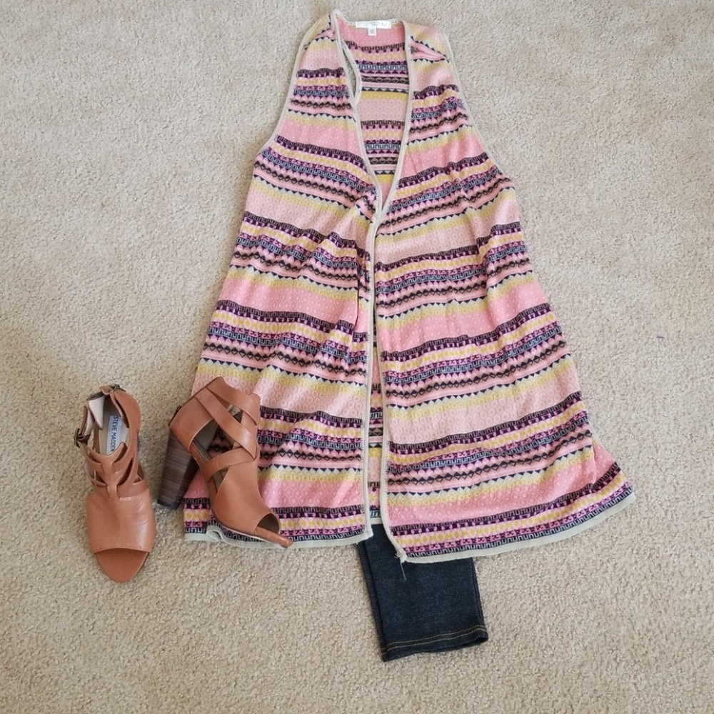 Sleeveless Duster Cardigan
